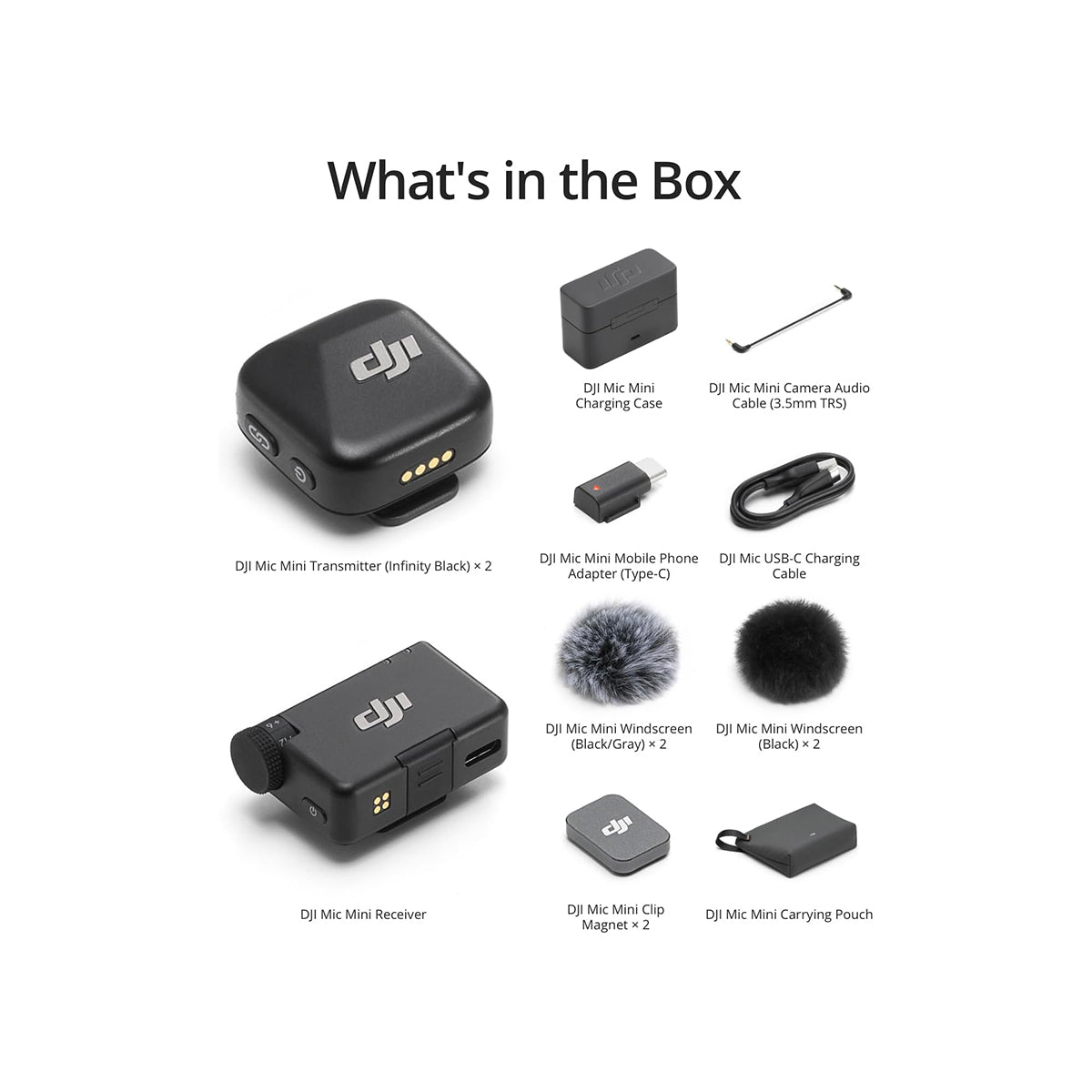 Micrófono DJI Mic Mini (2TX + 1RX + Charging Case)